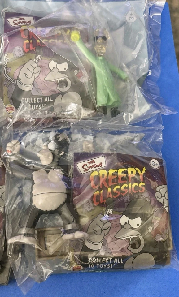 Juego completo de comida para niños Burger King 2002 The Simpsons Creepy Classics 10 nuevo Foto 4 de 4