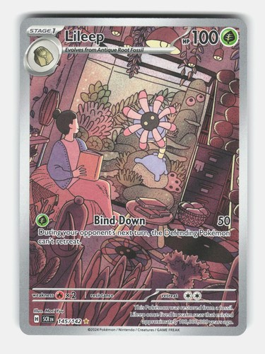 Lileep 145/142 Illustration Rare Stellar Crown Pokemon Holo Near Mint