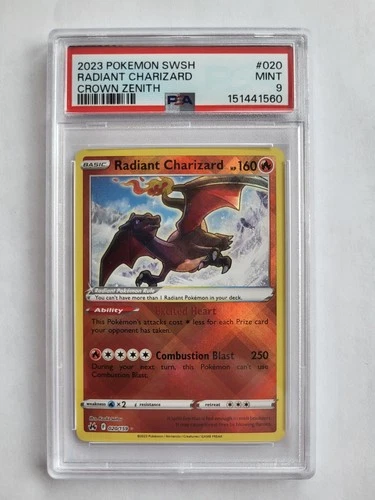 2023 Pokemon Crown Zenith Radiant Charizard PSA 9 MINT #020/159