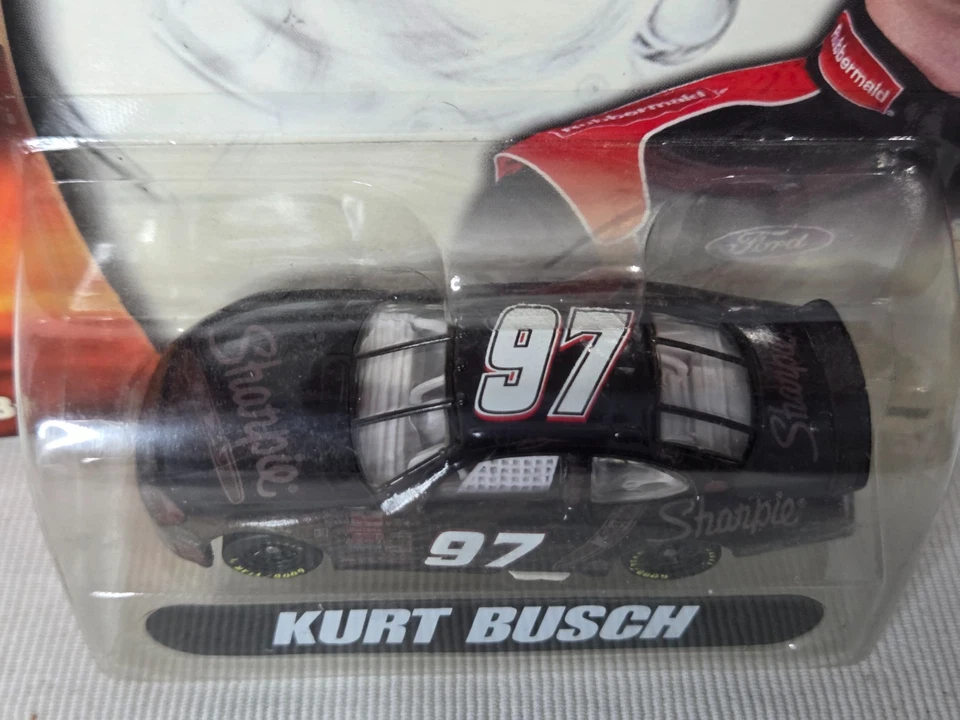 Coche Hot Wheels Sharpie NASCAR 2003 cambio de color Kurt Busch #97 escala 1:64 Foto 3 de 4
