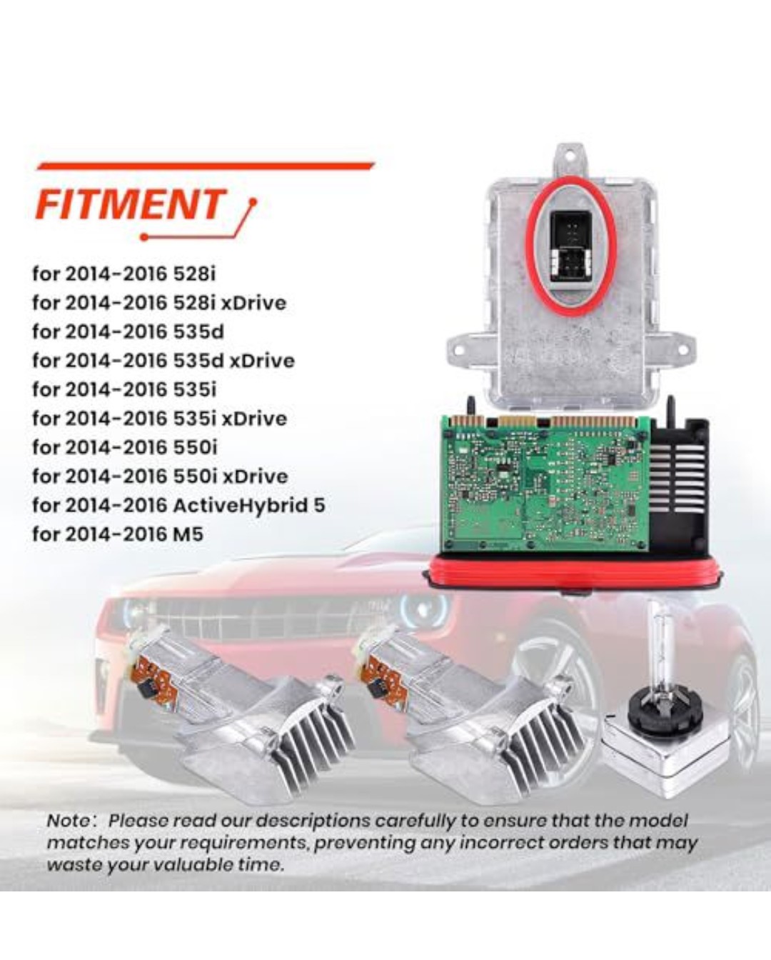 YDMON Xenon Ballast Bulb LED Module Diode Kit, Compatible with B-M-W