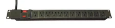 Black Box PDUBH12-S15-120V-R3 12-Outlet Rackmount PDU Power Strip, 120V, 12A