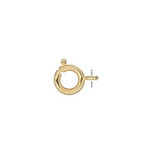 100 Gold Plated Brass 9mm Spring Ring Clasps with Open Connector Ring