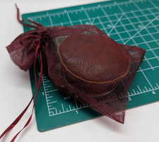 Antique Early 1900  s Advertising Leather Coin/Change Purse Chauffeur  s Hat