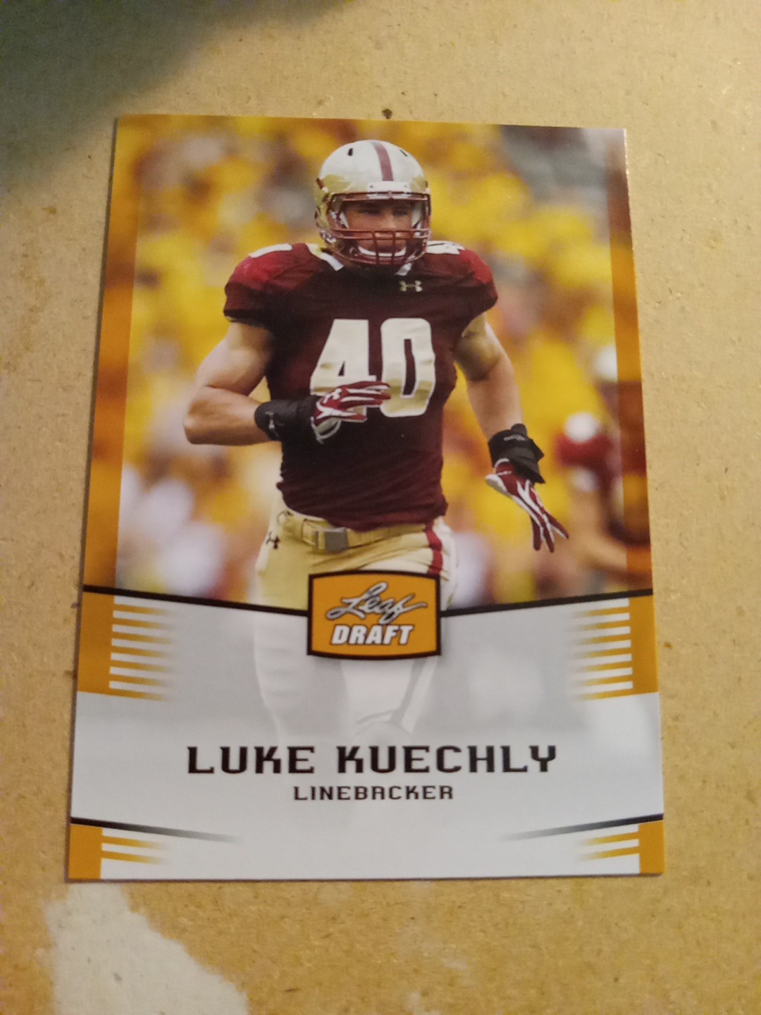 Luke Kuechly Leaf Draft #29 Gold Border