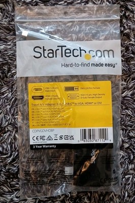 A/V Adapter: StarTech USB-C To Multiport  3-in-1 : HDMI, DVI, VGA. 