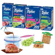 Ziploc Brand 635 Count Food Storage And Sandwich Bags Variety Pack 392242
