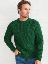 NWT Aran Men's Fisherman Crew Neck Aran Sweater, Choose Color  Size