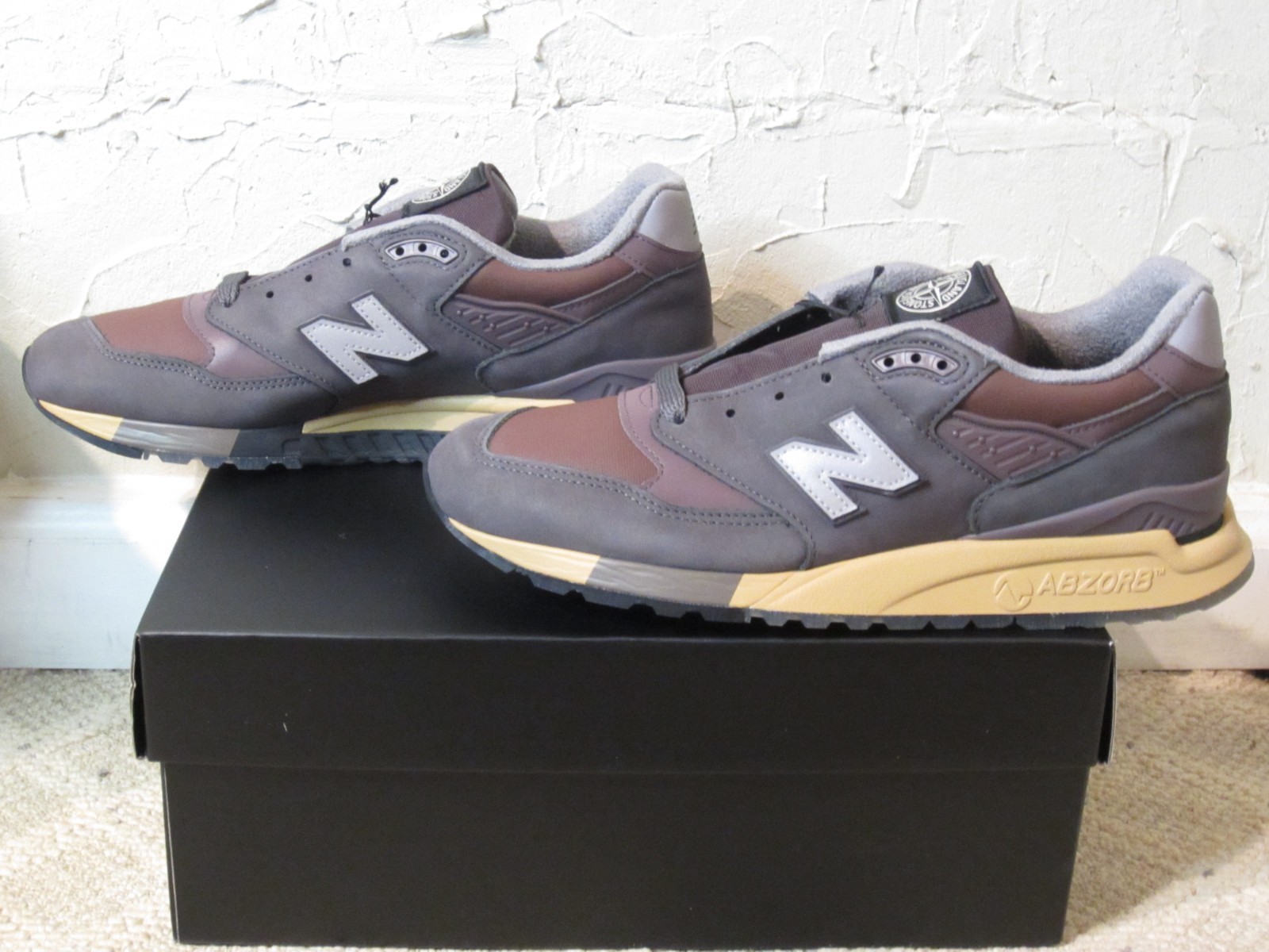 Stone Island x New Balance 998 U998PR Rosa Gommato Mauve Plum Men's Size 10 NEW! thumbnail 10