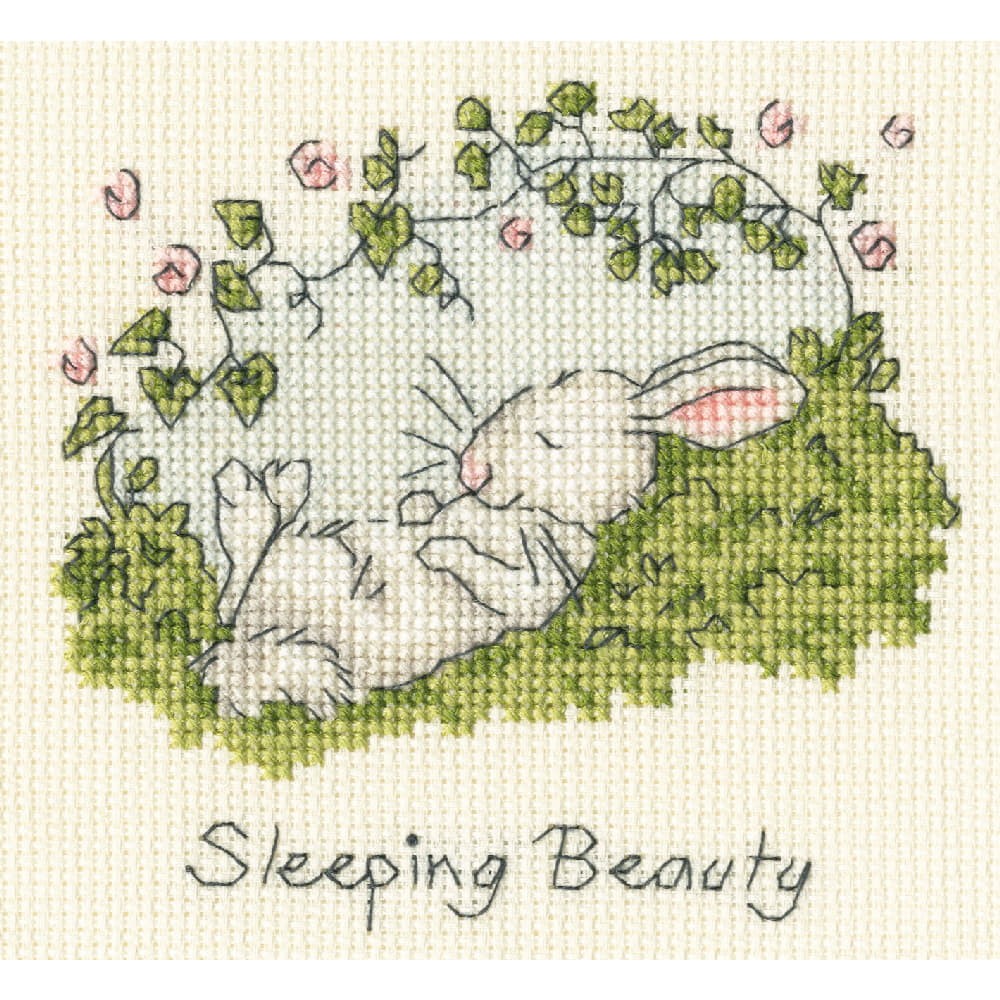 Bothy Threads counted cross stitch kit ""Sleeping Beauty"", XAJ31, 12x11cm