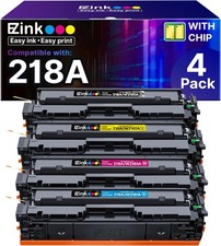 NEW High Yield 218X 218A Toner Cartridge 4 Pack with Chip Compatible for HP