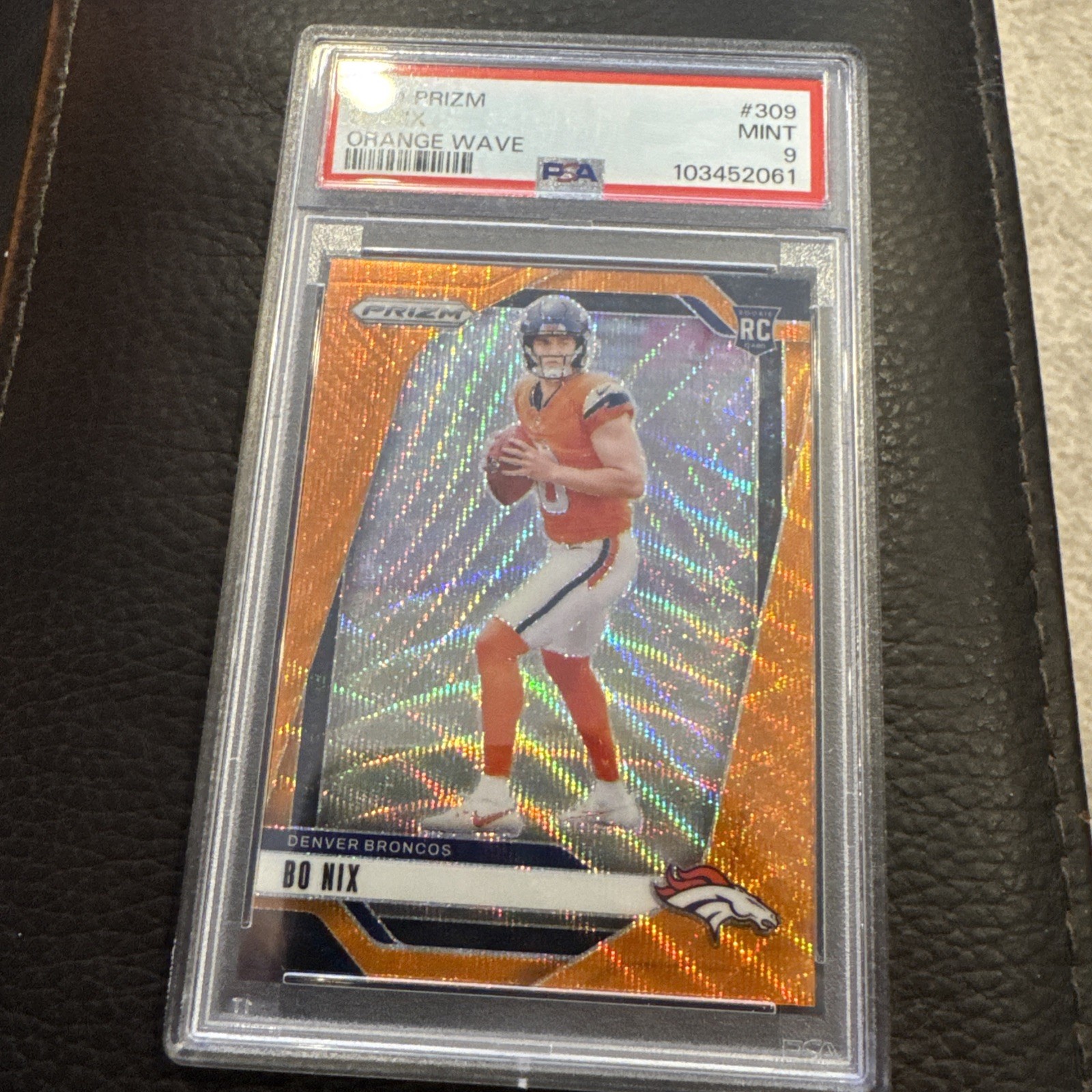 2024 Panini Prizm - Rookies Bo Nix #309 Orange Wave Prizm /60 (RC) 🔥🔥🔥