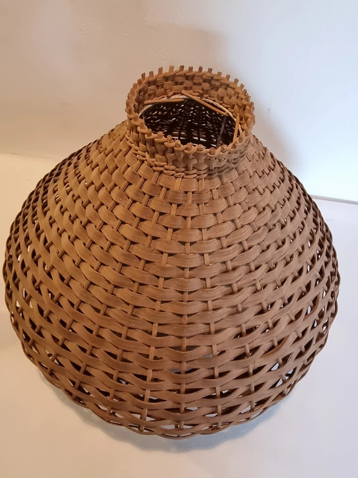 Vintage Boho Hängelampenschirm, geflochten, E27, 31x40 cm, Wohnzimmer/Schlafzimm - Bild 2 von 4