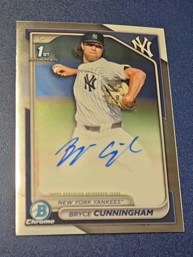 2024 Bowman Draft - Chrome Prospect Autographs Bryce Cunningham #CPA-BC (AU, RC)