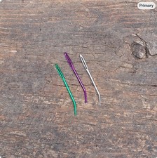 Package of 30 Aluminum Bent Tip 2 3/4" Darning Needles in Assorted Colors