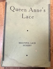 1940  s NOS Queen Anne  s Lace Hosiery Fishnet 