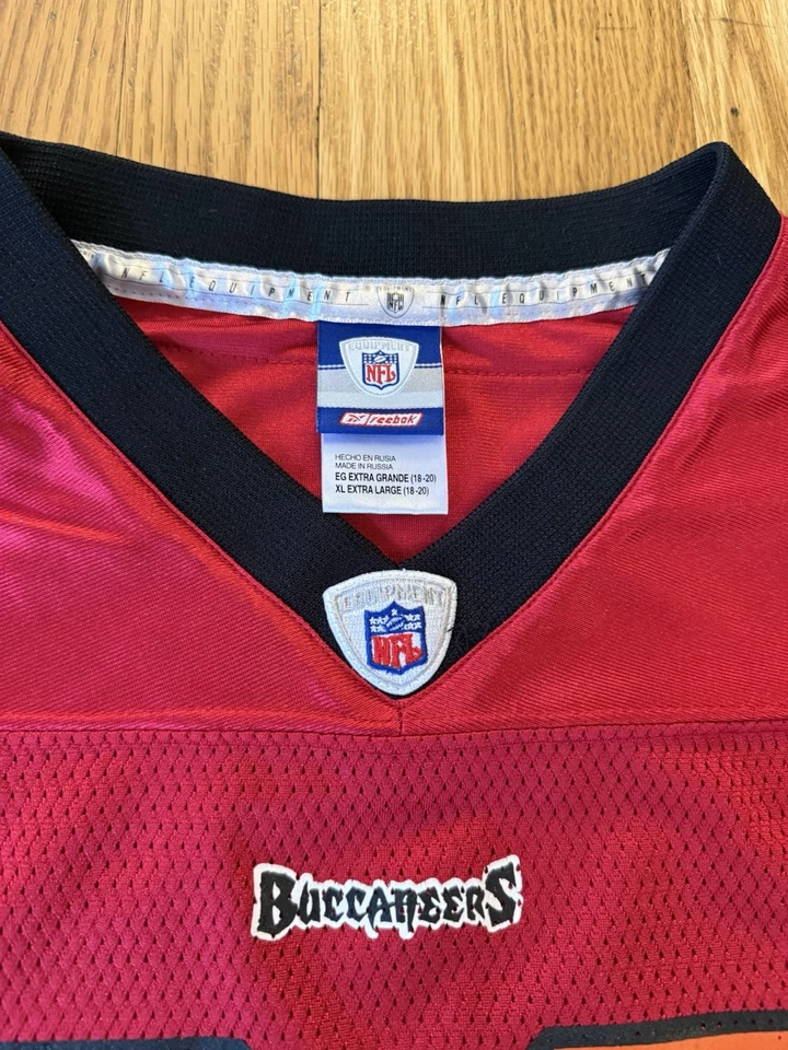 Camiseta de fútbol americano Warren Sapp #99 Tampa Bay Buccaneers Reebok NFL (Juvenil L 14-16) Foto 4 de 4