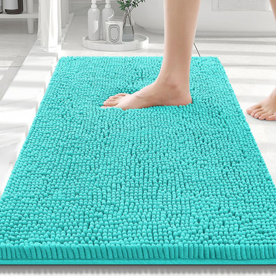 Smiry Luxury Chenille Bathroom Rugs 30x20, Extra Soft and Absorbent Shaggy Bath