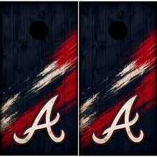 Atlanta Braves Cornhole Board Vinyl Wrap Skins Laminated Decal Sticker