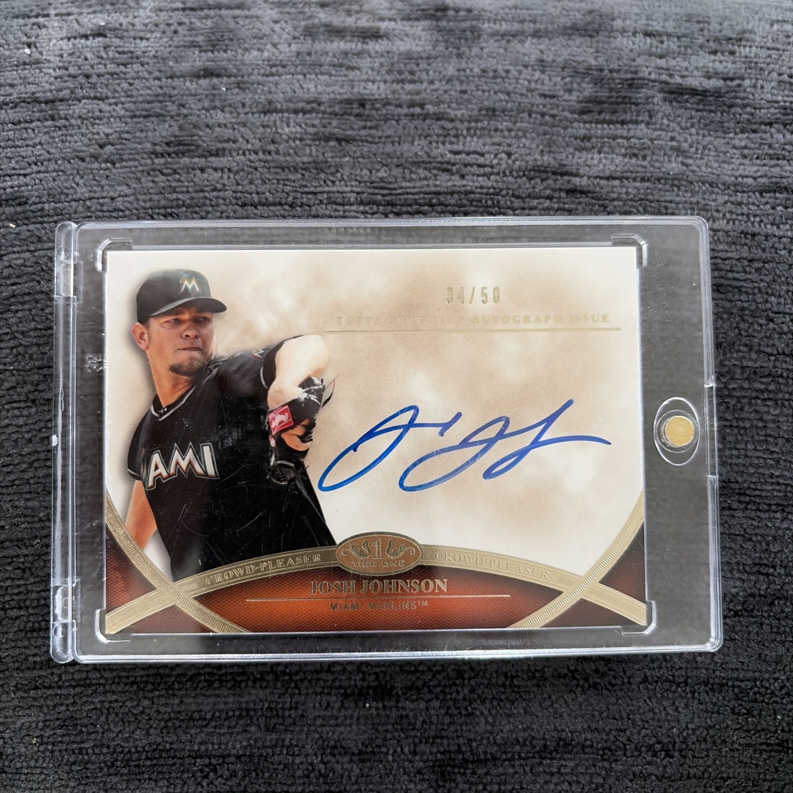 2012 Topps Tier One Crowd-Pleaser Auto 14/50 Josh Johnson #CPA-JJ Auto🔥📈