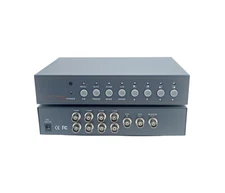 Evertech 8 Channel Analog CCTV Video Multiplexer Color Quad Processor Screen ...