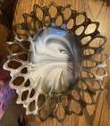Westmoreland Glass Oval Doric Lace Milk Glass Bowl