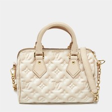 Louis Vuitton Beige Clair Summer Stardust Monogram Empreinte Leather Speedy