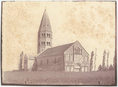 Kirche Saint-André-de-Bâgé (Ain). Pictorialismus. Auflage um 1900-10.