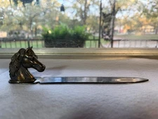 Reed & Barton 274 Horse Head Letter Opener Silver Plate Vintage Equestrian Desk