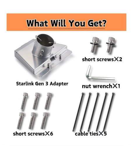 Xtra Heavy-Duty Starlink Gen 3 Mount Adapter Storm Resistant Aluminum Alloy V3 - Afbeelding 2 van 13
