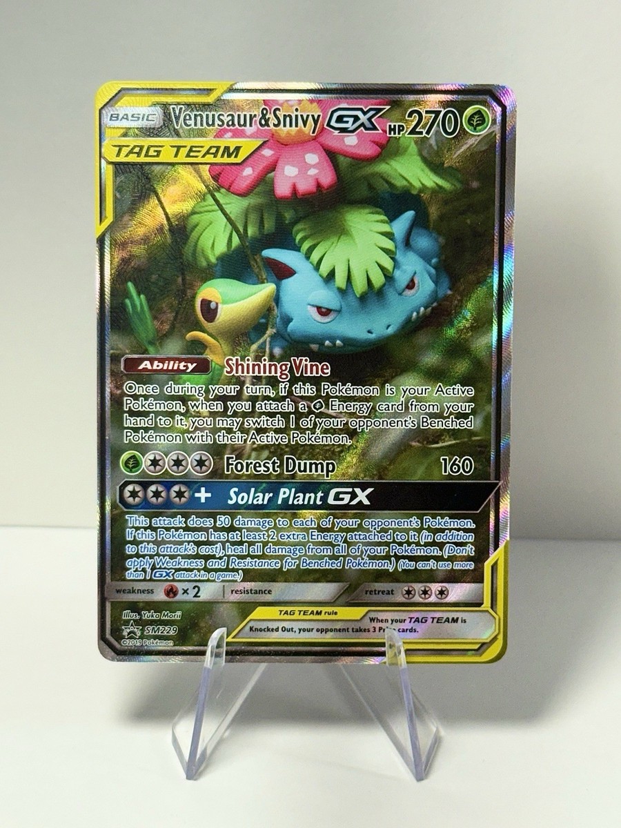 Pokémon TCG - Venusaur & Snivy GX SM229 Ultra Rare Sun & Moon