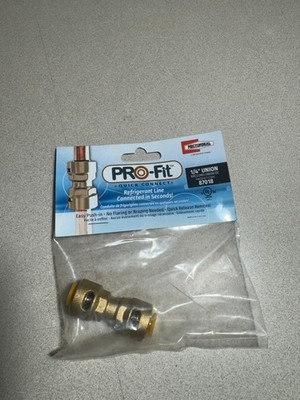 SET OF TWO RectorSeal 87018 PRO-Fit  1/4'' Quick Connect Union Refrigerant Line