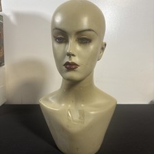 Mannequin Head Vintage Halloween Prop Salon Wig Woman display antique
