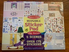 Melissa  Doug Reusable Sticker Pad-Play House. Brand New