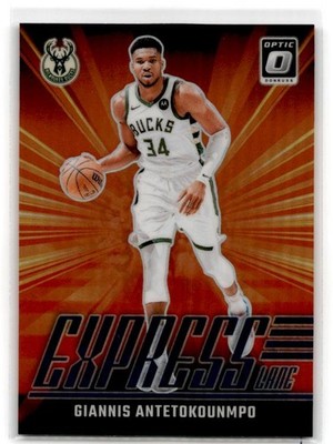 2024-25 Donruss Optic #22 Giannis Antetokounmpo Express Lane Purple Bucks
