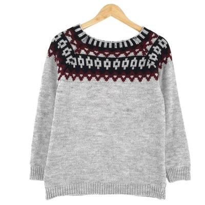 Vintage Nordischer Strickpullover Fair Isle Mohair Damen Mz3 Größe S - Bild 1 von 4
