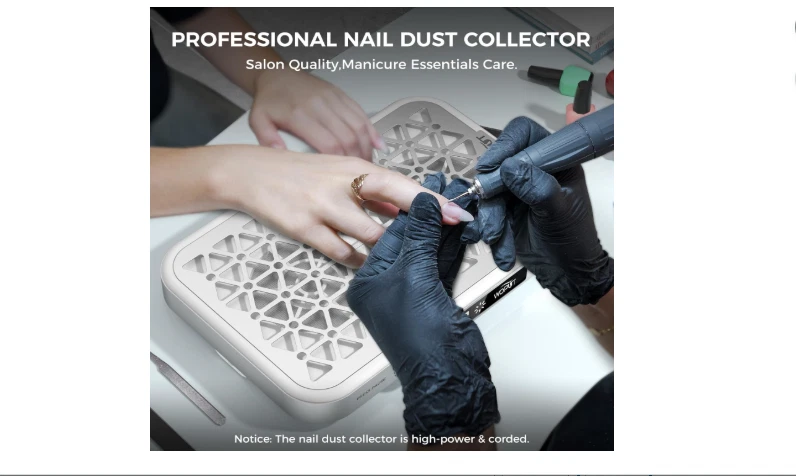 Colector de polvo de uñas profesional 1600PA portátil 10 velocidades 4200 rpm Foto 3 de 3