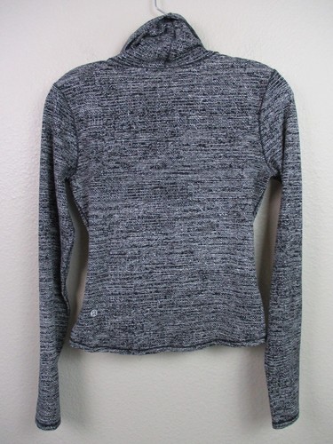 Lululemon Melodic Movement Long Sleeve Top Size 4 Black Twillines Nulu Twist - Picture 2 of 11