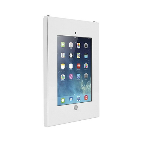 White Steel Anti-Theft Security Enclosure iPad 2 3 4 Air Wall Bracket Mount