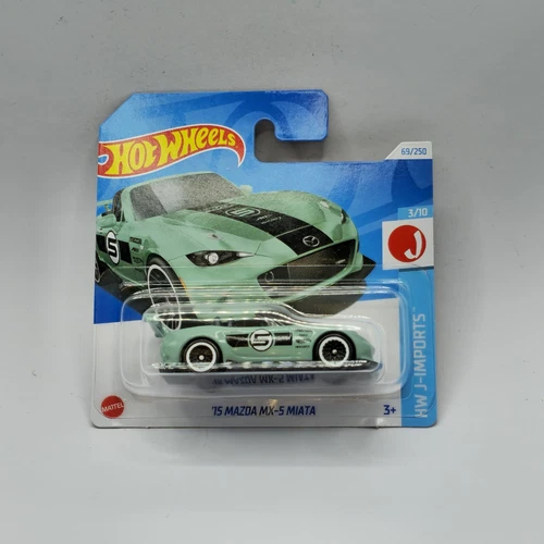 Hot Wheels '15 Mazda MX-5 Miata Gray Grey -SHORT CARD