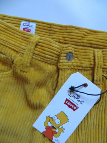 Jean Levis THE SIMPSONS Cord W 30 /L mode 32 Simpson - jaune large - pantalon à cordon LIMITÉ !