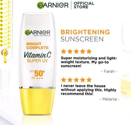 Protector solar mate súper UV GARNIER Bright Complete Vitamina C SPF50+ PA+++ 4 x 30 ml - Imagen 5 de 7