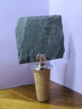 NEW/box slate 2 1/2" chalkboard bottle stopper comes with chalk for labeling