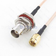 BNC female jack to SMA male plug RF Pigtail Coaxial Coax 50ohm RG316 Cable 50cm