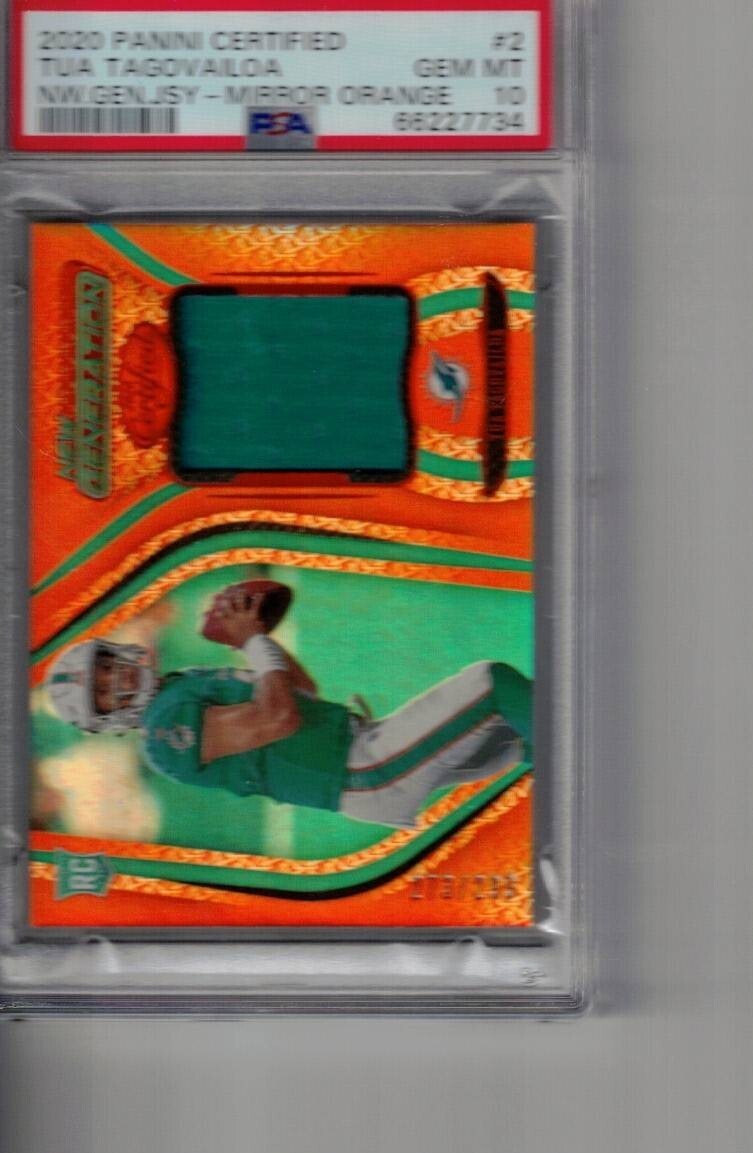 Tua Tagovailoa Panini Certified New Generation Jerseys #2 Mirror Orange