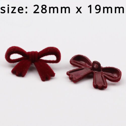 6X Velvet Bow Buttons Butterfly Hollow Out Sewing DIY Costume Cardigan Sew Decor - Picture 12 of 19