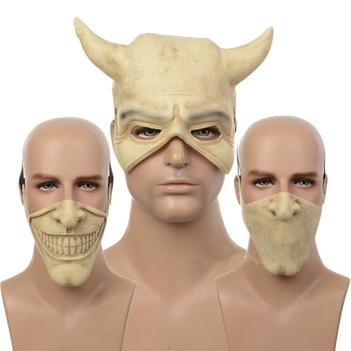 3Pcs The Black Phone Mask The Grabber Mask Horror Movie Halloween Masks Cosplay