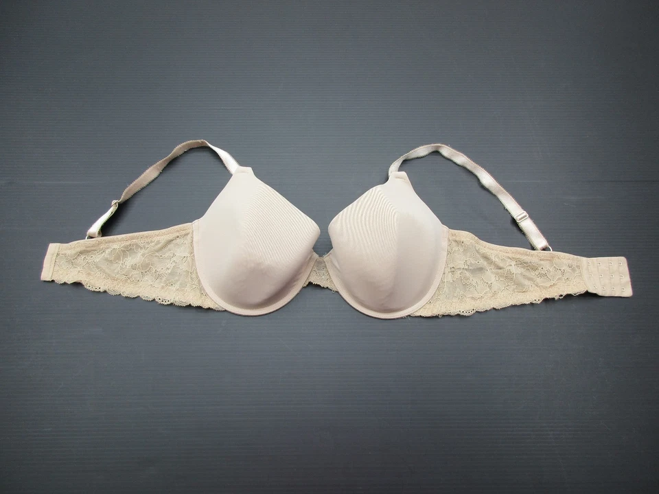 Sujetador de lactancia maternidad talla 40D beige acolchado con aros cierre trasero 1D Foto 2 de 4