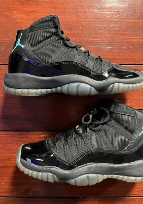 New Rare DS Air Jordan 11 XI Retro Gamma Blue Size 3.5 GS Black