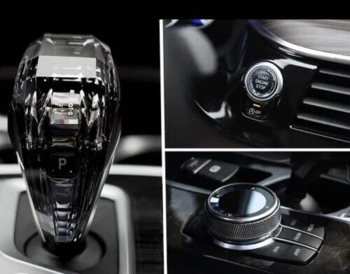 Perilla de cambio de marchas de consola central de cristal 3 piezas para BMW X3 G01 2017-2021 Foto 3 de 4